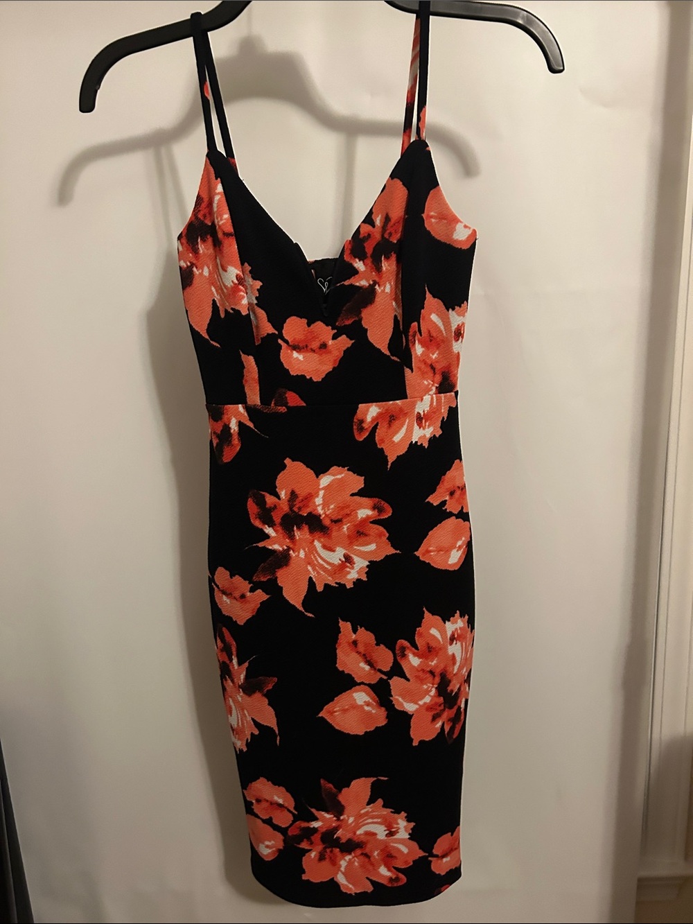 Windsor Midi Dress with Navy and Pink Floral Print